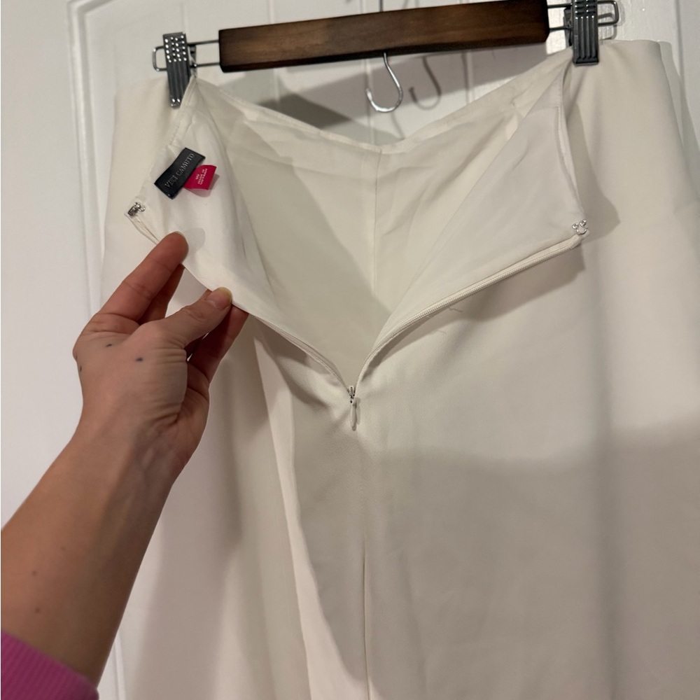 Vince Camuto cropped wide leg pants, white, size 10 - Picture 9 of 10